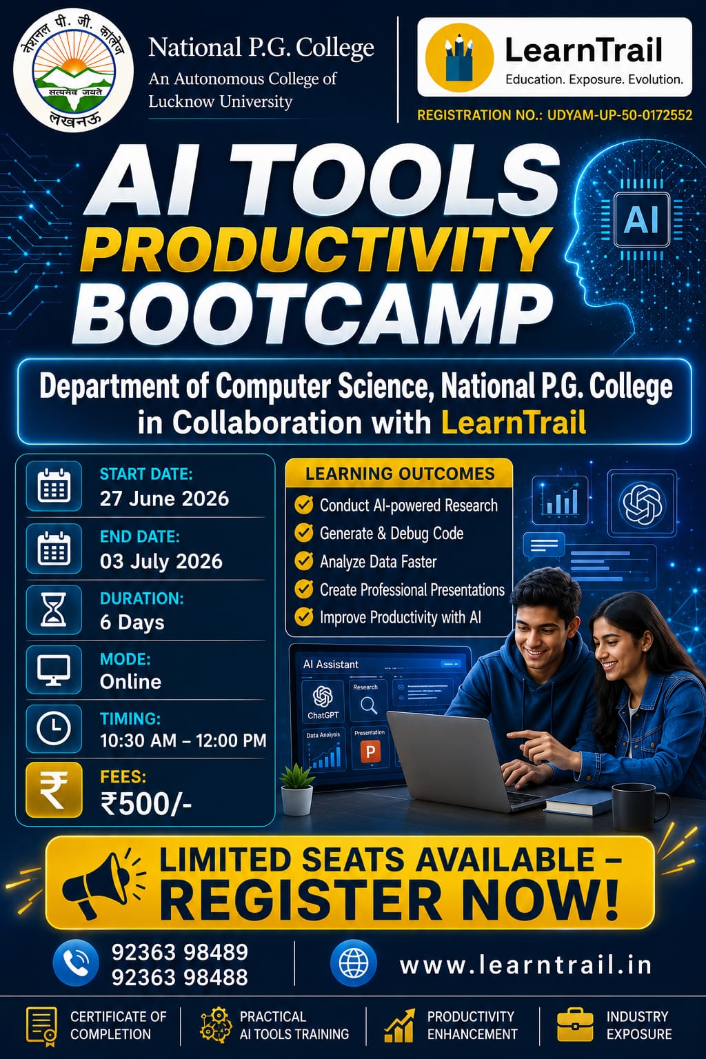 AI TOOLS PRODUCTIVITY BOOTCAMP